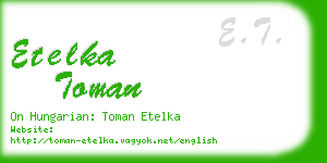 etelka toman business card